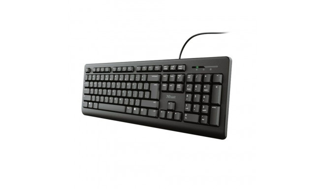 Klaviatuur Trust 23880 Must Inglise EEUU QWERTY