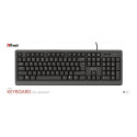 Klaviatuur Trust 23880 Must Inglise EEUU QWERTY