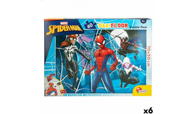 Детский паззл Spider-Man Двухстороннее 60 Предметы 70 x 1,5 x 50 cm (6 штук)