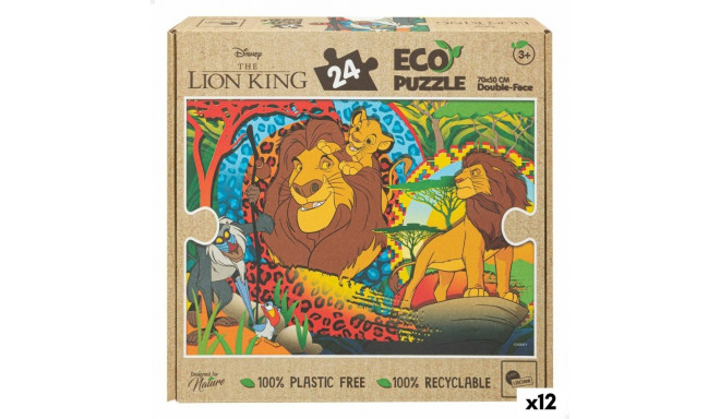 Laste pusle The Lion King Kahesuunaline 24 Tükid, osad 70 x 1,5 x 50 cm (12 Ühikut)