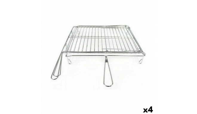 Grill Algon Chromed Rotating Silver 45 x 50 x 9 cm (4 Units)