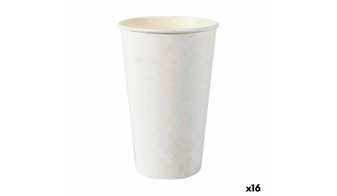 Klaaside komplekt Algon Ühekordne Papp Valge 6 Tükid, osad 450 ml (16 Ühikut)