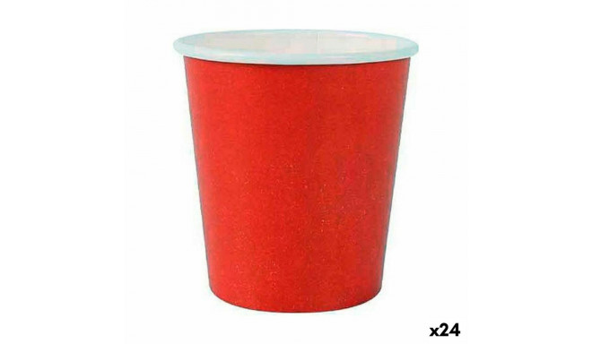 Klaaside komplekt Algon Ühekordne Papp Punane 20 Tükid, osad 120 ml (24 Ühikut)