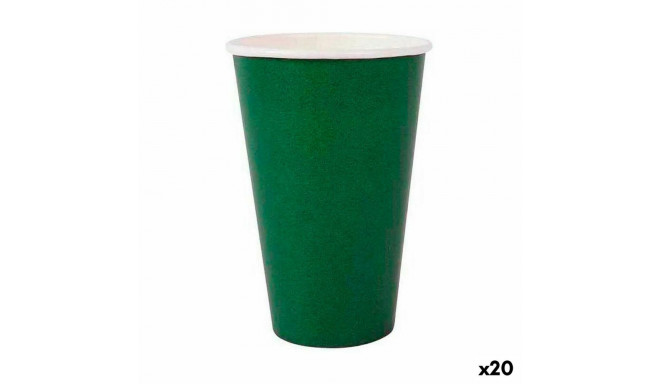 Klaaside komplekt Algon Ühekordne Papp Roheline 10 Tükid, osad 350 ml (20 Ühikut)