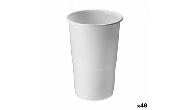 Set of reusable glasses Algon White 25 Pieces 250 ml (48 Units)