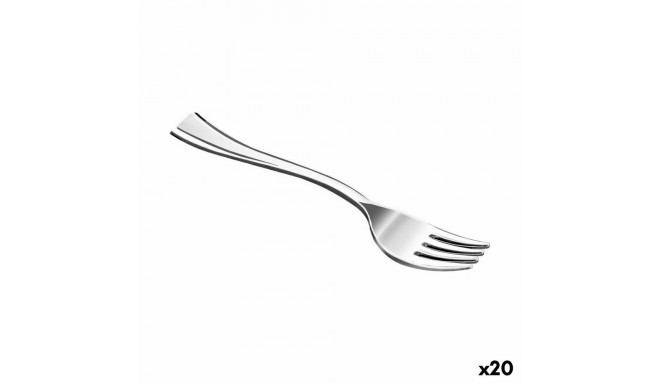 Reusable fork set Algon Silver 50 Pieces 10 cm (20 Units)