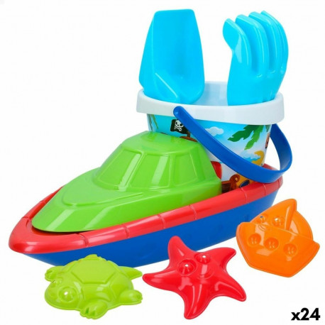 Rannalelude komplekt Colorbaby 8 Tükid, osad Laev polüpropüleen (24 Ühikut)