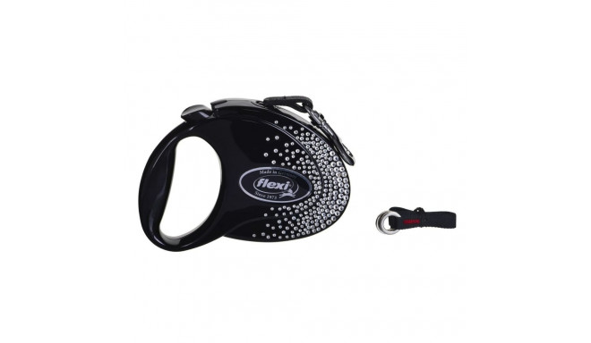 Dog Lead Flexi Glam Splash 5 m Black
