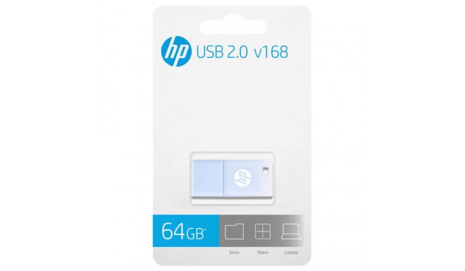 USB Zibatmiņa HP X168 Zils 64 GB