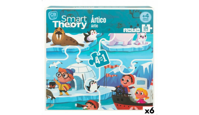 Child's Puzzle Colorbaby Artic 4-in-1 174 Pieces 136 x 34 cm (6 Units)