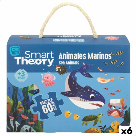 Laste pusle Colorbaby Sea Animals 60 Tükid, osad 60 x 44 cm (6 Ühikut)