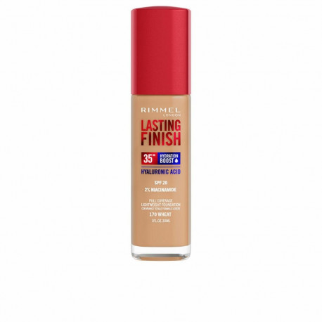 Crème Make-up Base Rimmel London Lasting Finish Nº 170 Wheat Nº 170-Wheat Spf 20 30 ml