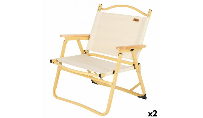 Foldable Camping Chair Aktive Sabana 47 x 62 x 42 cm (2 Units)