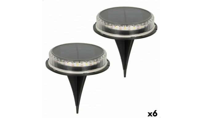 Set of solar garden lights Aktive 2 Pieces Plastic 12 x 13,5 x 12 cm (6 Units)