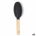Brush Brown Black Wood Silicone Plastic (12 Units) Brush Brown Black Wood Silicone Plastic (12 Units)