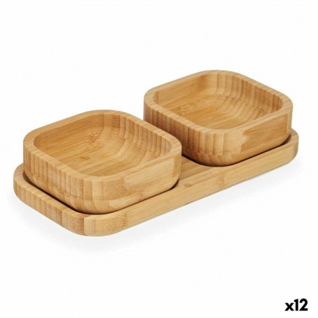 Appetizer Set Kinvara CN-KT225030 CN-KT225030 Brown Bamboo 23 x 4,5 x 11 cm 23 x 5,3 x 11 cm (12 Uni