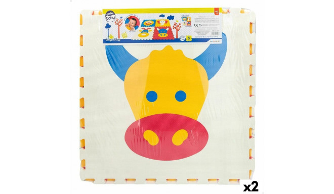 Puzzle Carpet Colorbaby 4 Pieces animals 118 x 118 cm EVA (2 Units)