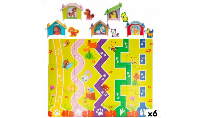 Child's Puzzle Lisciani Farm 27 Pieces 48 x 1 x 36 cm (6 Units)