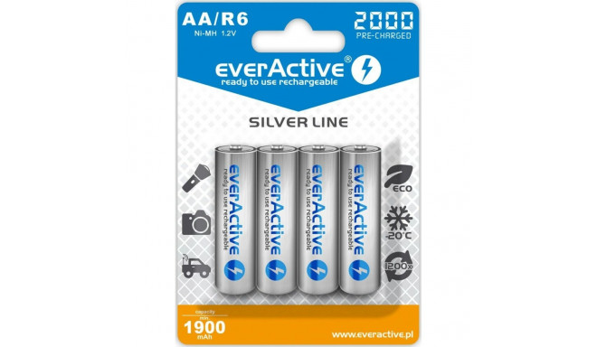 Rechargeable Batteries EverActive EVHRL6-2000 AA LR6 1,2 V 3.7 V