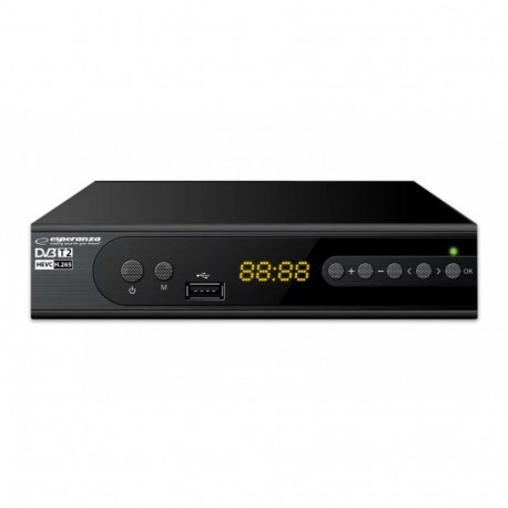 Esperanza EV106P Digital DVB-T2 H.265/HEVC tuner  Black
