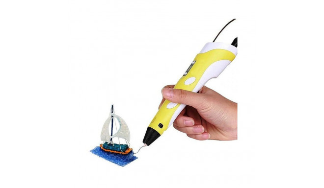 iLike Super Set 3D Printing Pen with 7in1 Accsessories 5V Version + USB 2m Cable Yellow