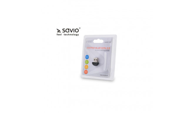 Savio BT-02 Bezvadu Bluetooth 2.0 Adapteris (USB 2.0  Wireless  3Mbps)