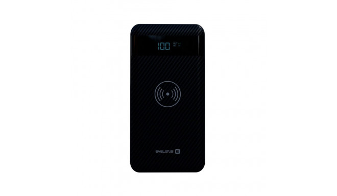 Evelatus EPB05 10000mAh Power Bank X2 USB / Micro USB-C Lightning + 10W juhtmevaba laadija valge