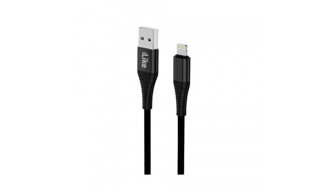 iLike CCI01 Vastupidav TPE USB Apple Lightning iPhone ja iPad Kiirlaadija Kaabel 1m Must