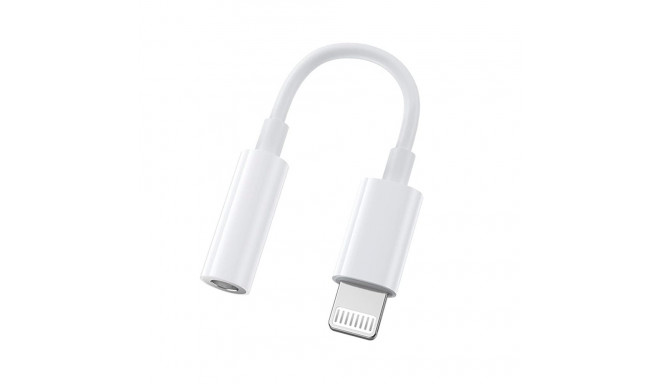 iLike AX5 Durable TPE Audio Cable Adapter from Lightning male to 3.5mm plug white DAC version (OEM)