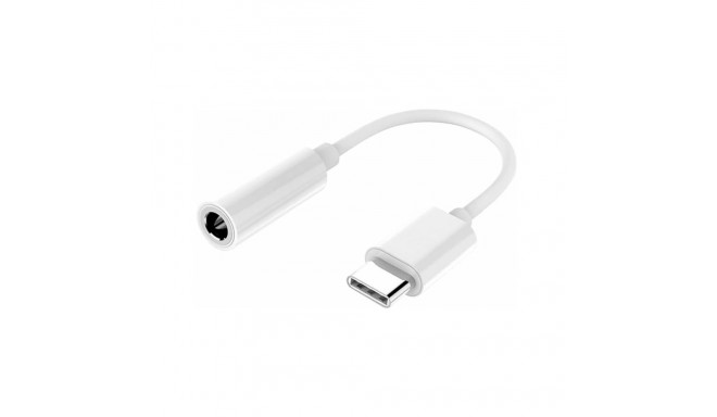 iLike AX4 Vastupidav TPE helikaabli adapter Type-C pistikust 3,5 mm pesasse valge (OEM)