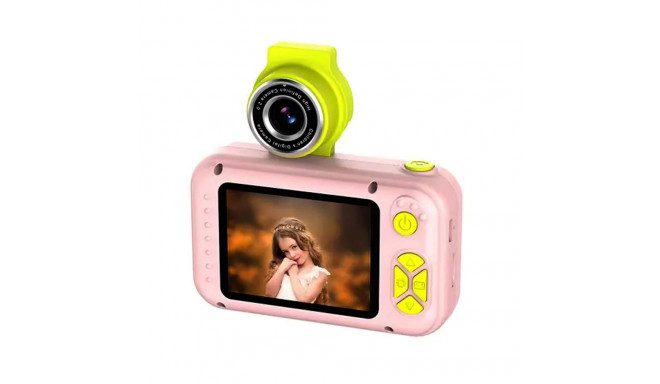 CP FL1 Kids HD 1080p Flip Lens Photo & Video Camera MicroSD 2''LCD color screen Pink