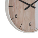 Wall Clock White Natural Wood 60 x 60 x 5,5 cm