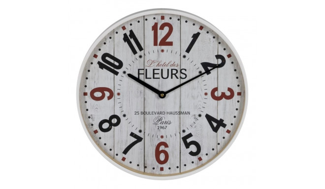 Настенное часы Белый Деревянный Стеклянный 40 x 40 x 4,5 cm