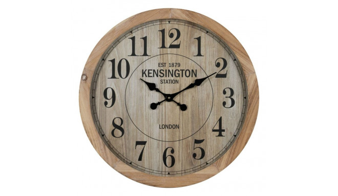 Wall Clock Natural Wood Crystal 60 x 60 x 6,5 cm