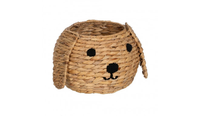 Basket Dog Black Beige Natural Fibre 27 x 27 x 19 cm