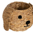 Basket Dog Black Beige Natural Fibre 27 x 27 x 19 cm