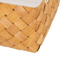 Basket set Natural Wood Fabric 39,5 x 30 x 24 cm (3 Units)