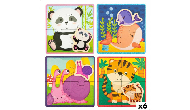 Child's Puzzle Lisciani Giochi 16 x 1 x 16 cm animals 16 Pieces (6 Units)