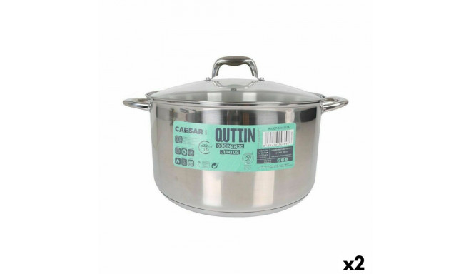 Klaaskaanega Pott Quttin Caesar Teras ø 32 x 18,5 cm (2 Ühikut)