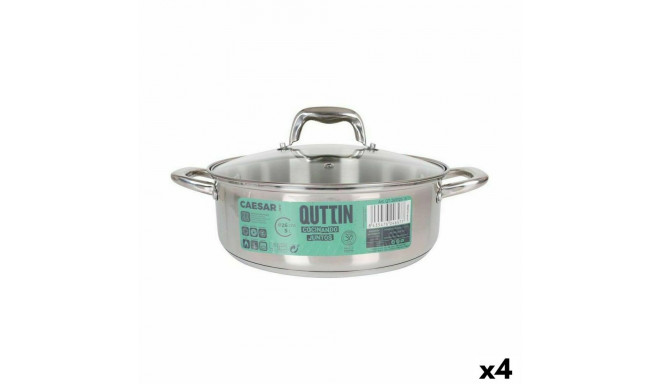 Kastrul klaasist kaanega Quttin Caesar Teras Ø 26 x 9 cm (4 Ühikut)