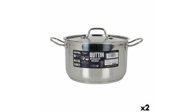 Casserole with Lid Quttin Hotel Steel ø 24 x 15 cm (2 Units)