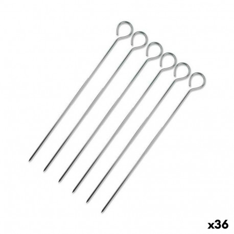 Grillimisvarraste Komplekt Wooow Metall 6 Tükid, osad 20 cm (36 Ühikut)