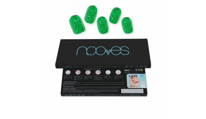 Gel Nail Foils Nooves Glitter green (20 штук)