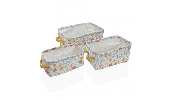 Basket set Versa Flandes Textile 18 x 14 x 28 cm 28 x 18 x 14 cm