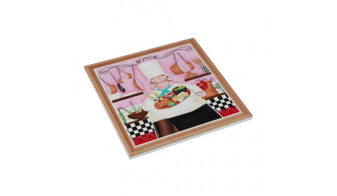 Table Mat Versa Male Chef Cork Ceramic 20 x 20 cm