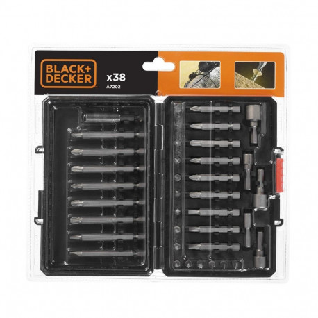 Otsakukomplekt Black & Decker A7202-XJ 38 Tükid, osad