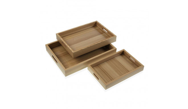Set of trays Versa MDF Wood 30 x 5,5 x 40 cm (3 Pieces)