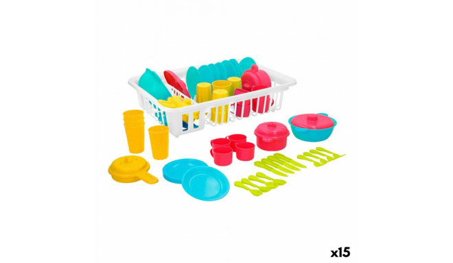 Children’s Dinner Set Colorbaby Toy Drainer 35 Pieces (15 Units)