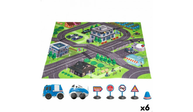 Mängimismatt Speed & Go Aksessuaarid Autodekomplekt Tee Kangas Plastmass (6 Ühikut)