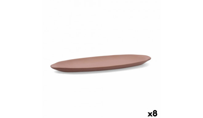 Snack tray Quid Mineral Gres Terracotta Ceramic 13 x 30,5 cm (8 Units)